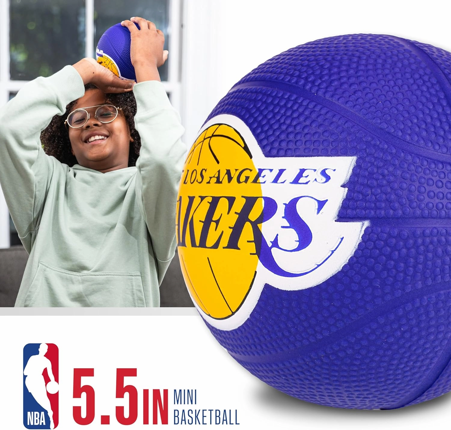 Franklin Sports Kids NBA Mini Foam Basketball - 5.5" Inch Soft Toy Basketball for Indoor or Mini Over the Door Hoops