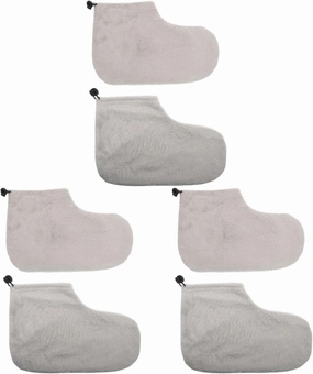 FRCOLOR 3 Pairs Warm Paraffin Wax Footies Foot Skin for Foot Therapy Activate Tissues Improve Absorption Healthy Foot Treatment