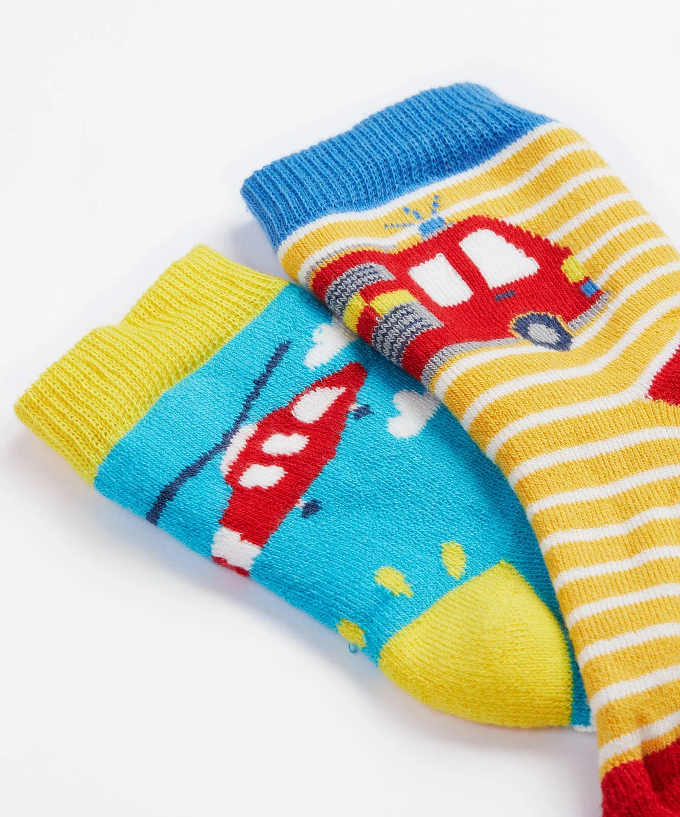 Frugi Grippy Socks 2 Pack - Helicopter