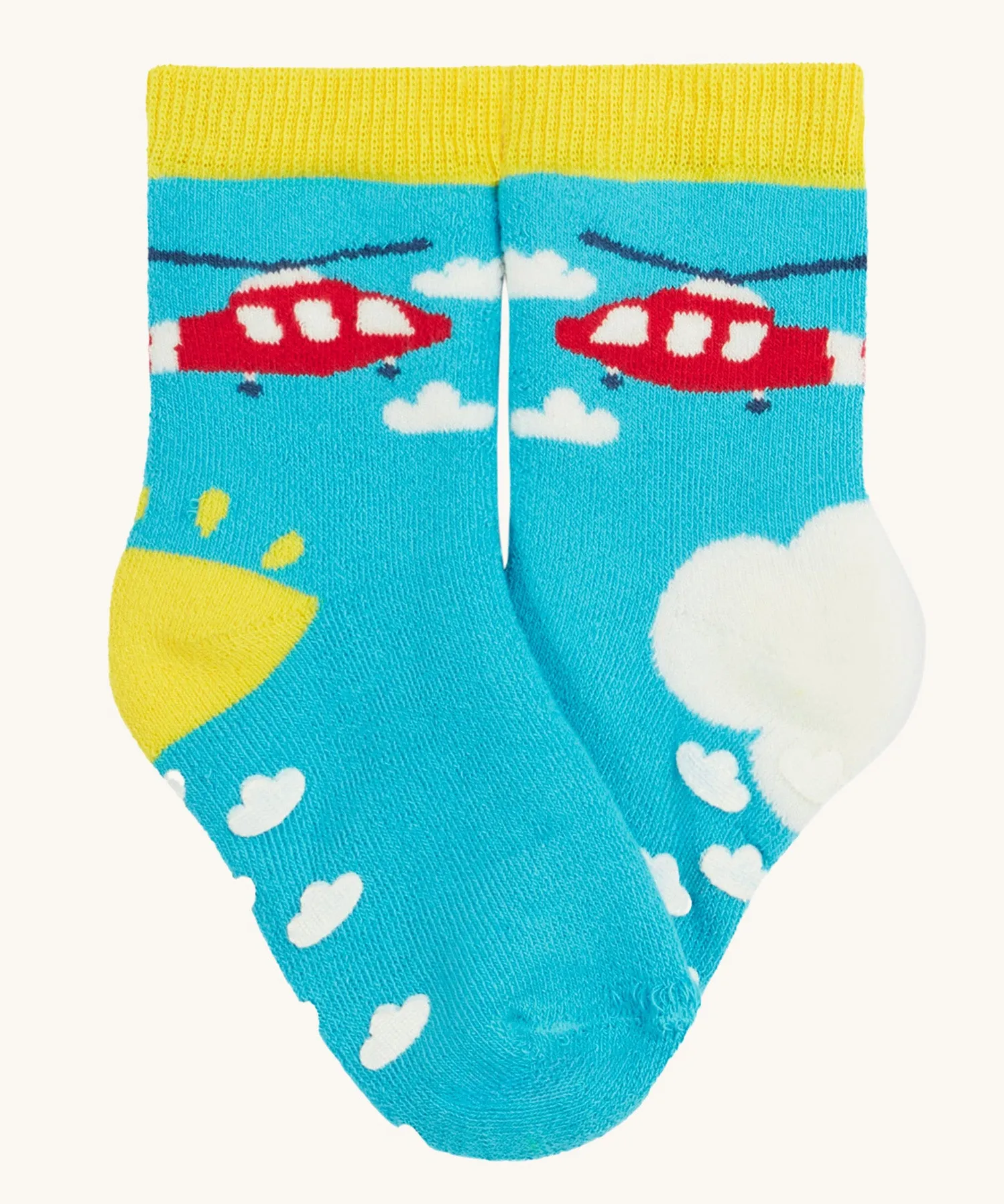 Frugi Grippy Socks 2 Pack - Helicopter
