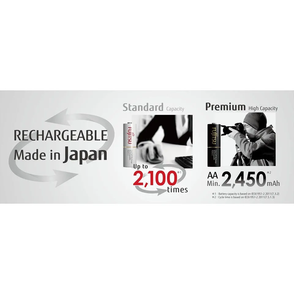 FUJITSU #HR-3UTC(4B) - Standard AA 4 cells 2000mAh Rechargeable Battery - [HR-3UTC(4B) ]