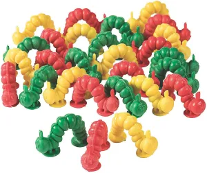 Fun Express Mini World of Eric Carle Caterpillar Counters Set - Colorful Educational Toy for Counting, Sorting, and Learning Fun - 72-Piece