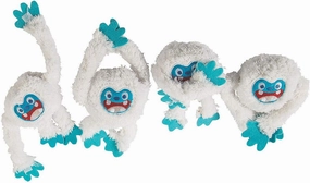 Fun Express Long Arm Plush Big Foot Bumble Yetis (Set of 12) Winter Christmas Stuffed Animal Toys and Stocking Stuffers