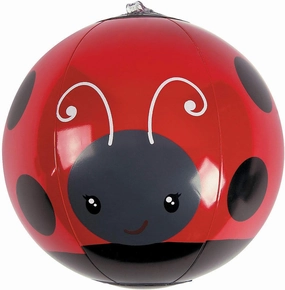 Fun Express Mini Ladybug Beach Balls (Set of 12) Pool and Birthday Party Favors, Giveaways and Supplies