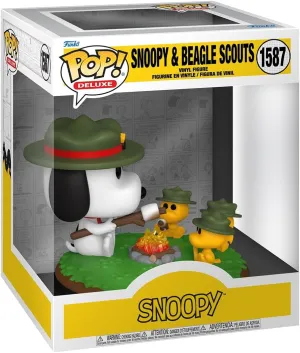 Funko POP! Deluxe: Peanuts - Snoopy with Woodstock - (Camping) - Classic Peanuts - Collectable Vinyl Figure - Gift Idea - Official Merchandise - for Kids & Adults - Cartoons Fans