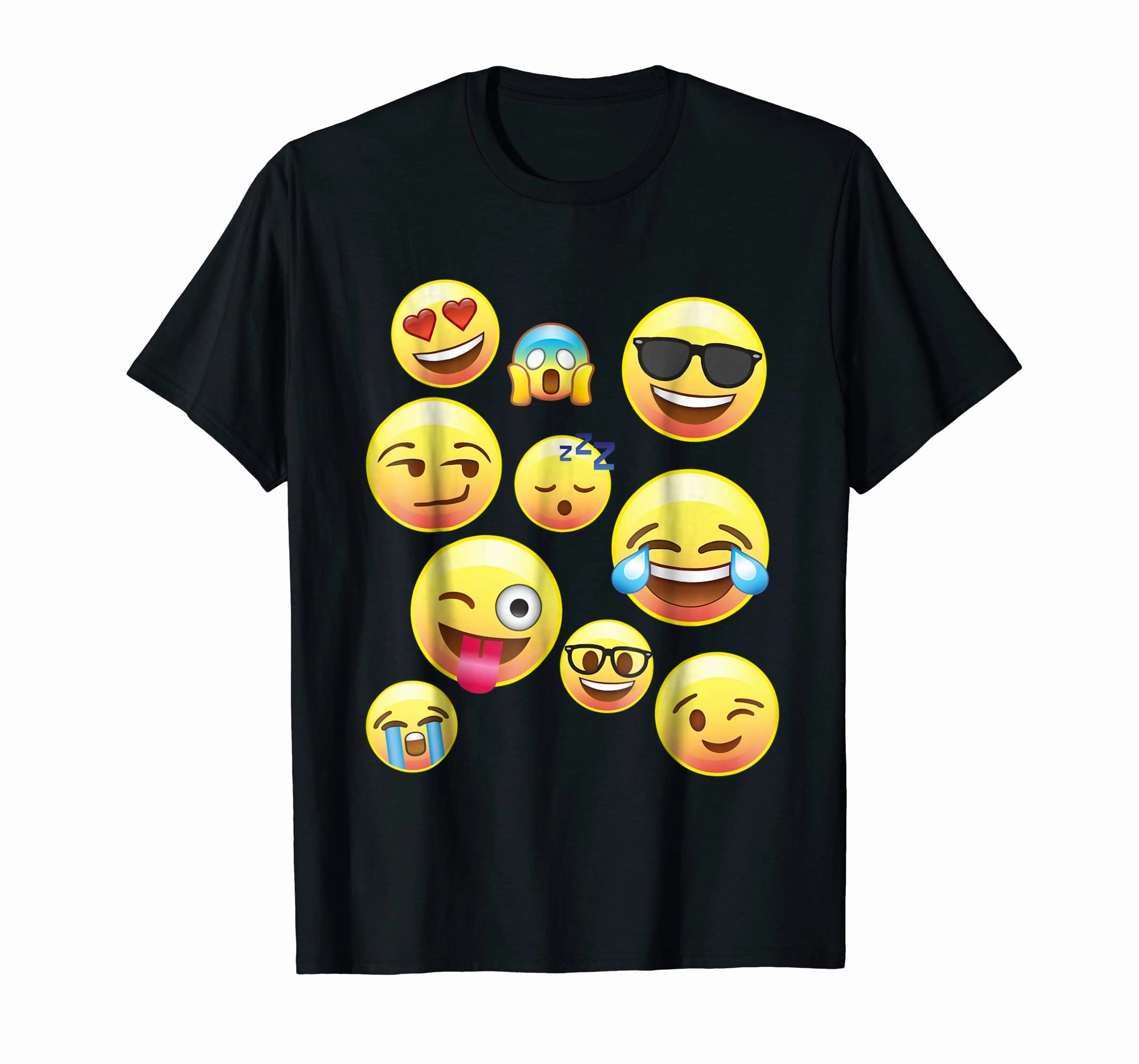Funny Emoji Faces Shirt For Girls, Boys, Teens, Men & Women