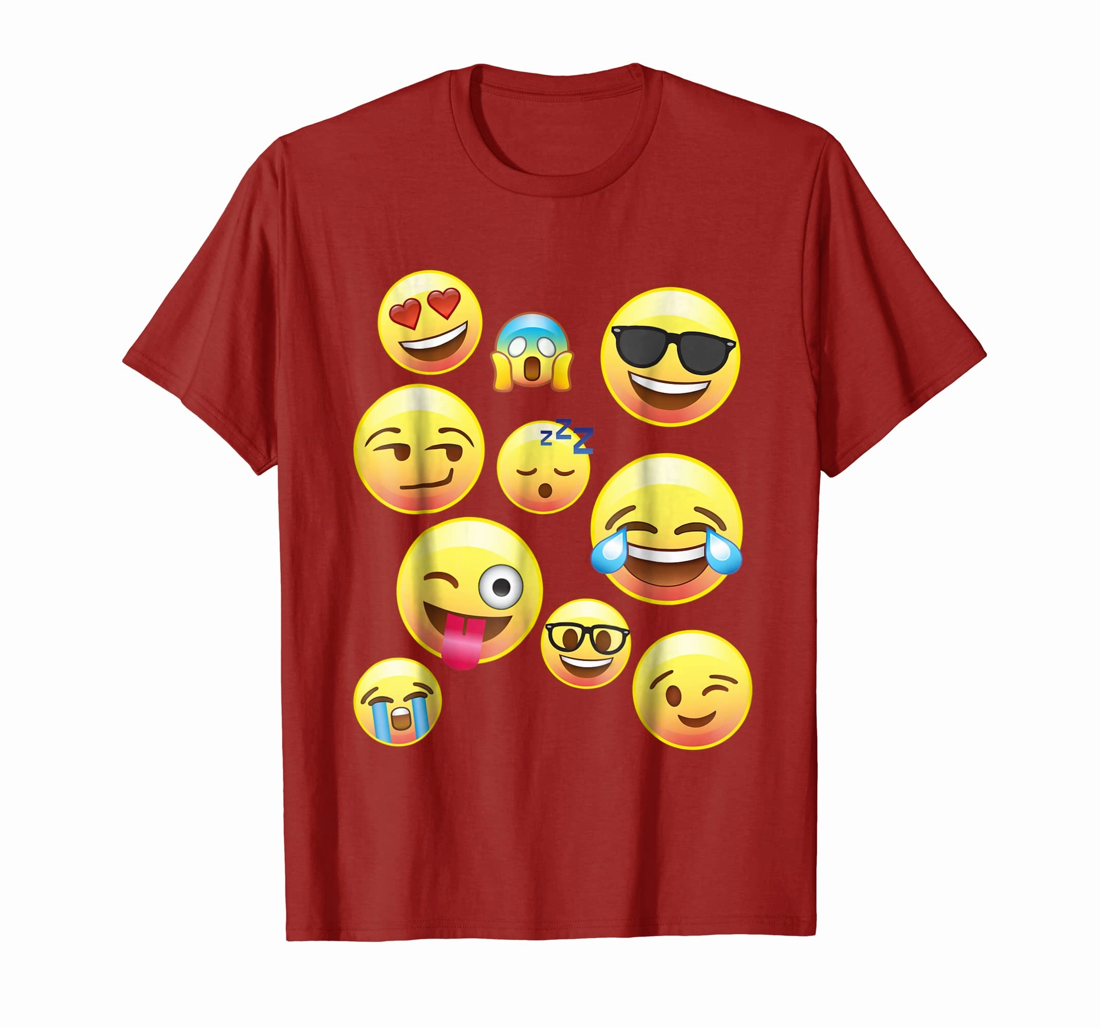 Funny Emoji Faces Shirt For Girls, Boys, Teens, Men & Women