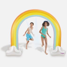 Funsicle 6ft Over The Rainbow Sprinkler, Inflatable Yard Game & Toy, Multicolor, Age 3 & up, Unisex