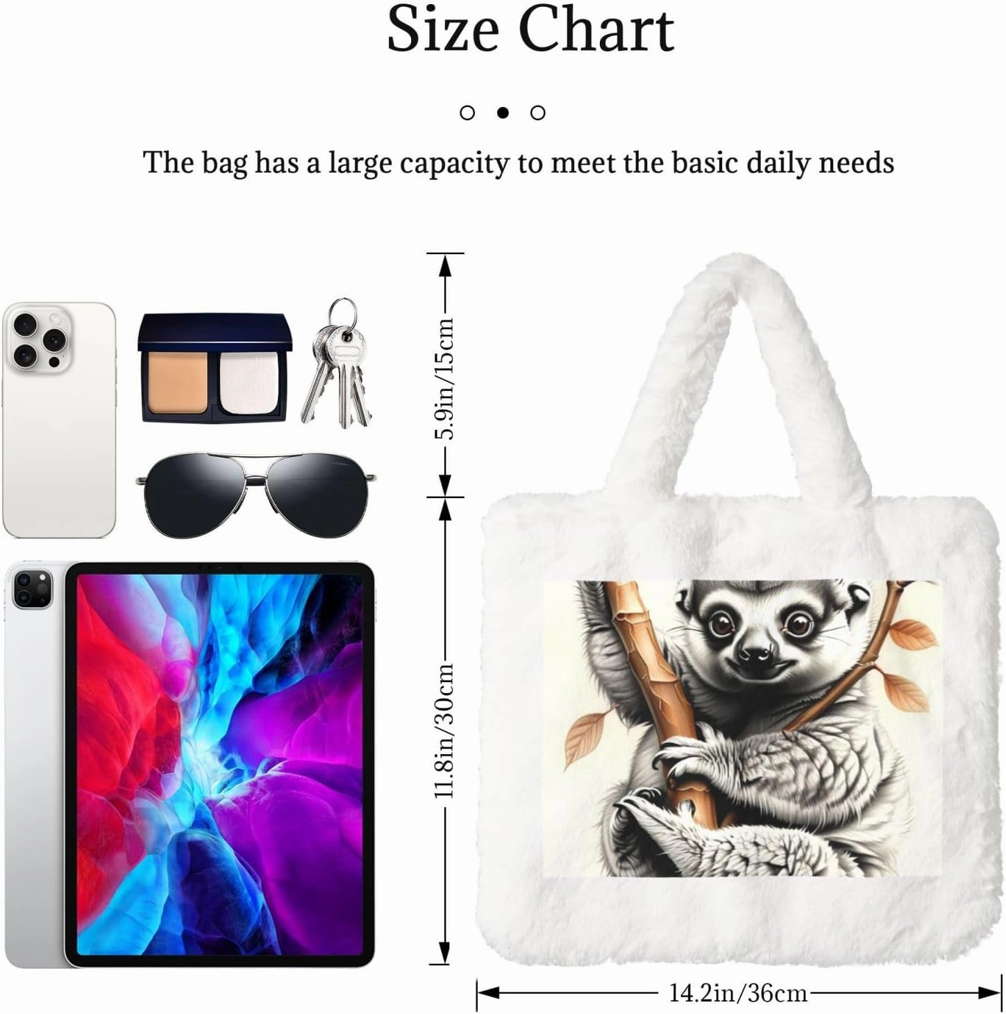Furry Purse for Women, Plush Shoulder Handbag Faux Fur Bag Fluffy Tote Bag, Winter Tote Handbag