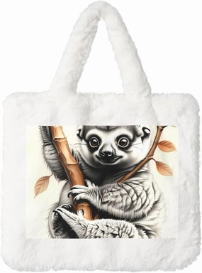 Furry Purse for Women, Plush Shoulder Handbag Faux Fur Bag Fluffy Tote Bag, Winter Tote Handbag