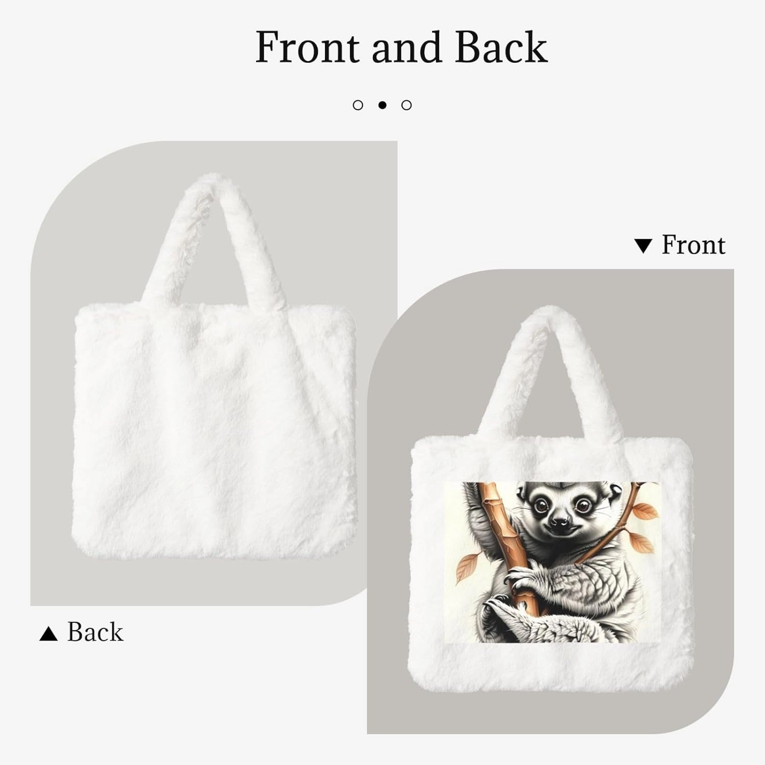 Furry Purse for Women, Plush Shoulder Handbag Faux Fur Bag Fluffy Tote Bag, Winter Tote Handbag