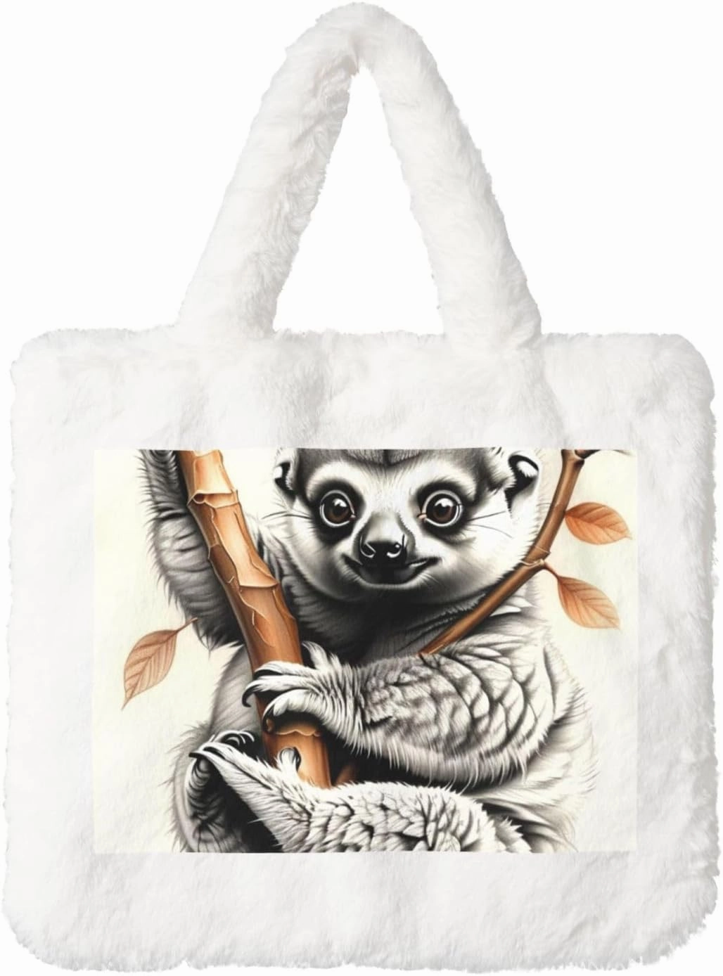 Furry Purse for Women, Plush Shoulder Handbag Faux Fur Bag Fluffy Tote Bag, Winter Tote Handbag