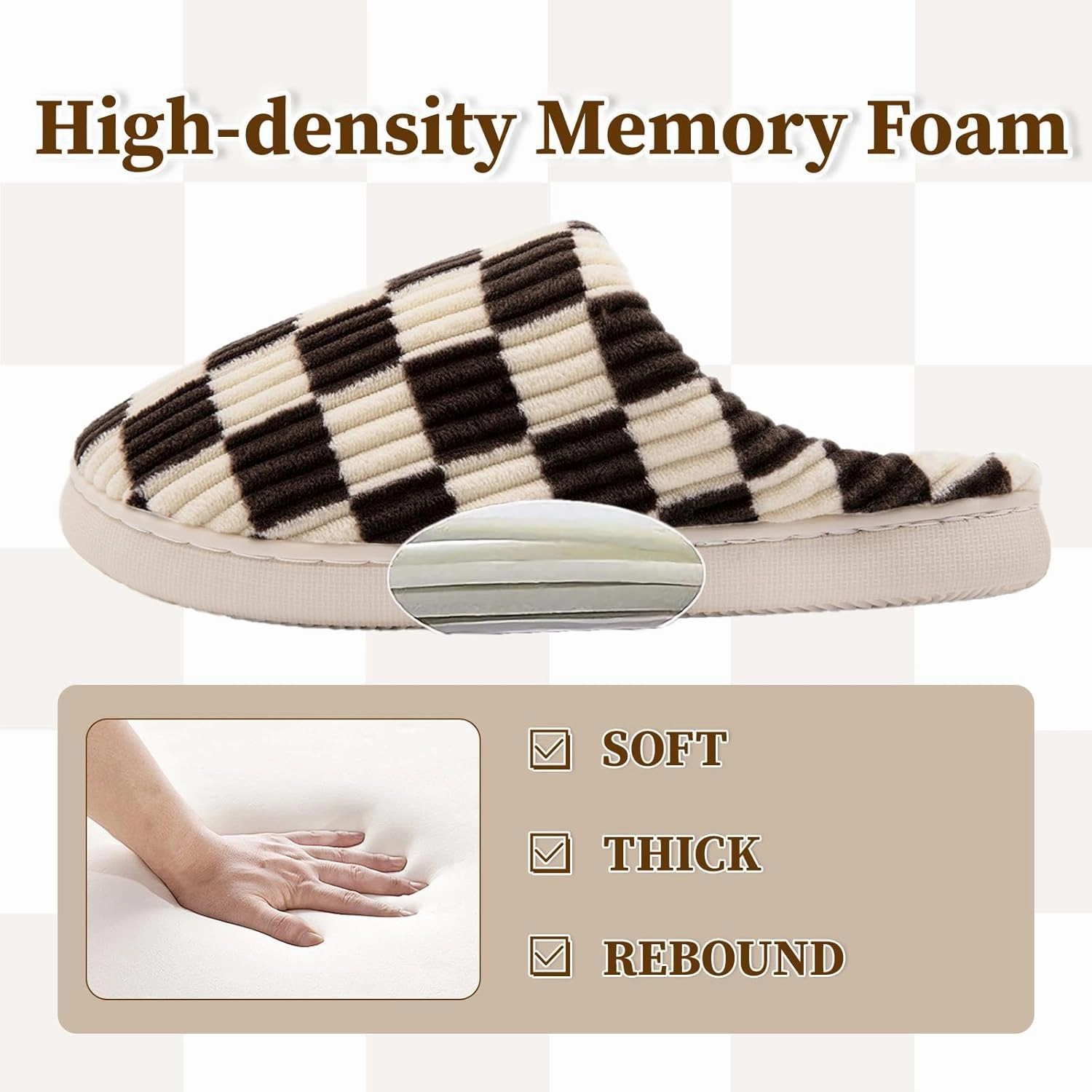 Fuzzy House Slippers for Woman,Memory Foam Womens Slippers,Casual Unisex House Shoes Outdoor Indoor Warm Plush Mens Bedroom Slippers with Faux Fur Lining