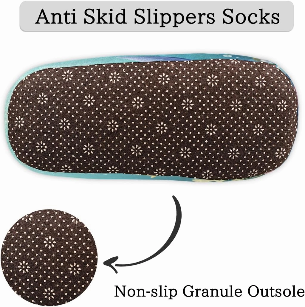 Fuzzy House Slippers for Women Men, Cute Whale Anti-Slip Fleece Lined Shoes, Home Bedroom Indoor Slippers with Plush Lining, Cartoon Whale Warm Slippers