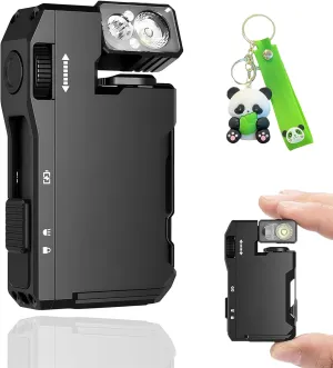 G5 Rechargeable EDC Flashlight, 400 Lumens, Magnetic Mini Pocket-Sized Led Light with 180° Rotation RGB Dual Light, 1.47×2.44 Inch, for Outdoor, Emergency & Daily Carry, Green (Black)
