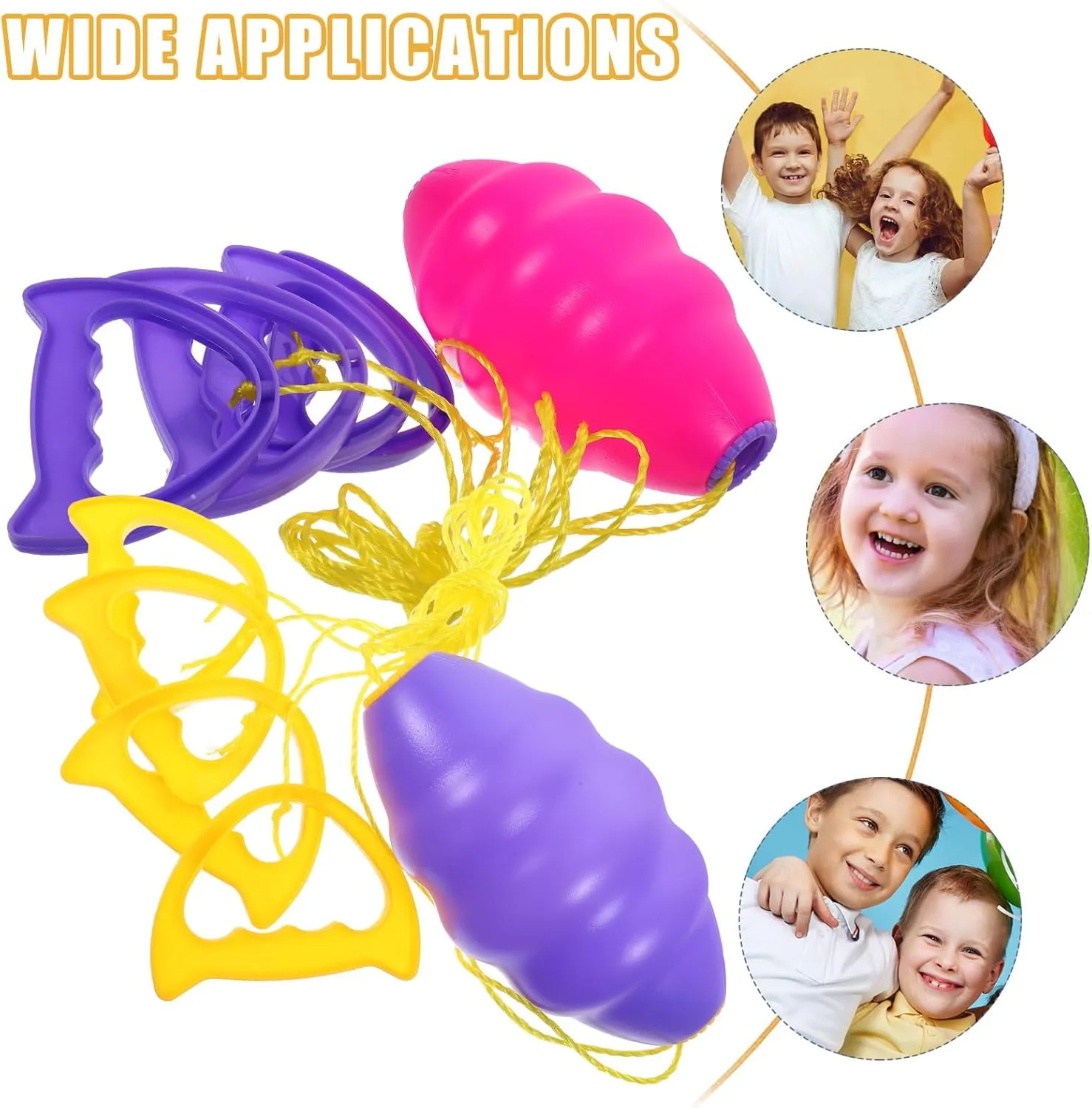 Gadpiparty 2pcs Rally Ball Interactive Balls Toy Children Balls Collaboration Hand Draw Balls Cooperative Puller Double Rallying Balls Double Pulling Toy Plastic Kids Balls Hand Pulling Balls