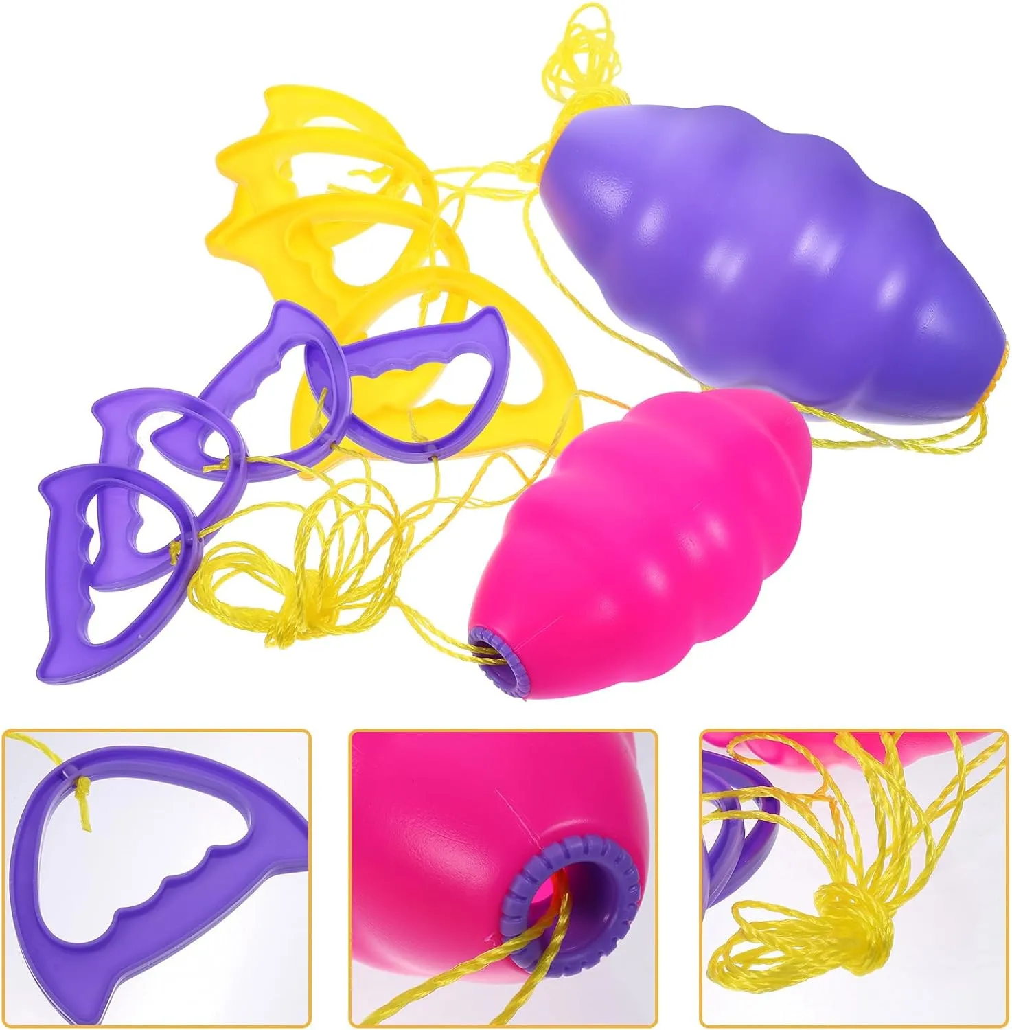 Gadpiparty 2pcs Rally Ball Interactive Balls Toy Children Balls Collaboration Hand Draw Balls Cooperative Puller Double Rallying Balls Double Pulling Toy Plastic Kids Balls Hand Pulling Balls