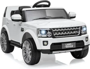 GAOMON Licensed Land Rover Ride on Car, 12V 4.5 MPH Ride on Toys for Toddler 3-8, Kids Electric Car with Parent Remote Control, Music Player, MP3, LED Lights, White