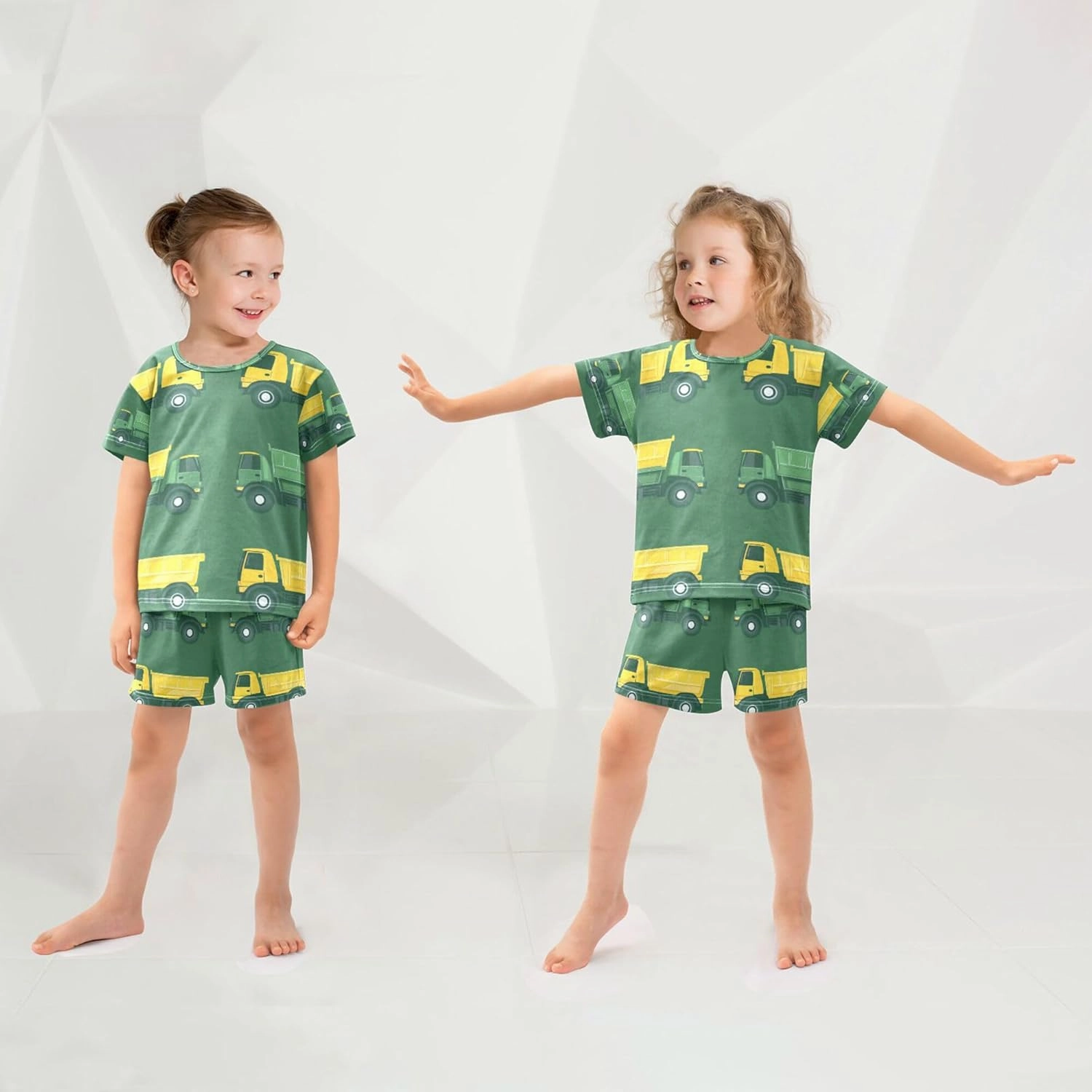 Garbage Trucks Pajamas Short Set 2 Piece Summer Sleepwear