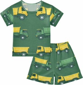 Garbage Trucks Pajamas Short Set 2 Piece Summer Sleepwear