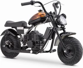 Gas Mini Chopper Bike, DB004 Model 49.4 CC 2-Stroke Dirt Bike with Big Headlight, Premium Tire, Metal Frame, Disc Brakes, Max Load 165Lbs, Up to 20Mph, EPA Approved