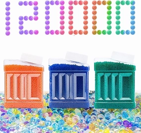 Gel Blaster Balls - 120000Pcs 3Pack 7-8mm Ammo Compatible With Water Blasters Splatter Gall Orbez, for Ages 14 