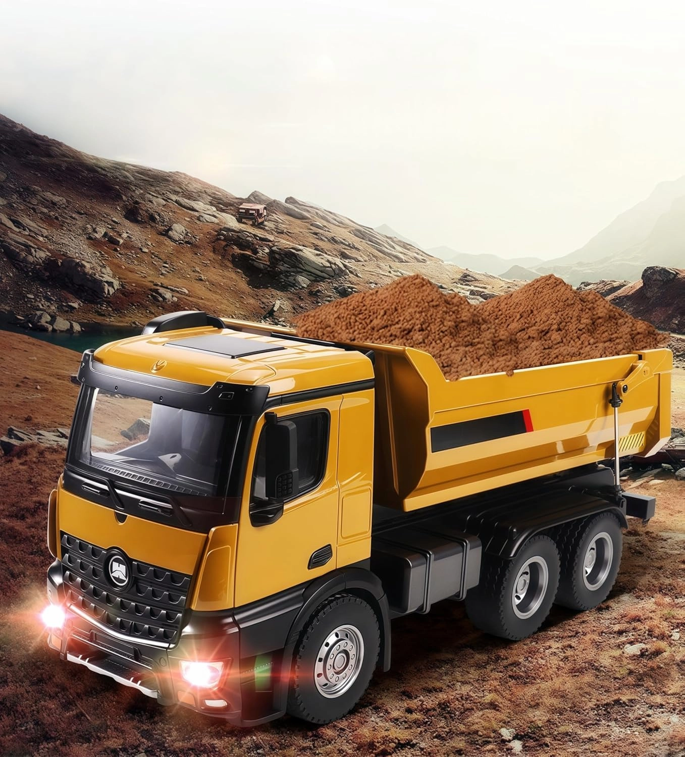 Gemini&Genius Truck Toy for Kids, Construction Vehicle Dump Truck Toy, Heavy Duty Alloy Construction Vehicle Toys, 1:50 Scale Diecast Site Dumper, Toy Trucks for Kids