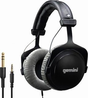 Gemini Professional Headphones – 53mm Drivers, Closed-Back Studio Design, Deep Bass, Wide Frequency Response, Ultra-Soft Ear Cushions, 1/4" Adapter – DJs, Producers, Podcasting, Gaming & More