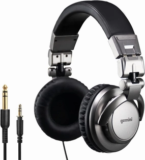 Gemini Professional Wired DJ Headphones – Over-Ear Studio Headphones for Music Production, Podcasting, Recording & Mixing – 57mm Drivers, Closed Back, 1/4” Adapter – Studio & Live Use
