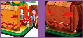 General Jim's Halloween Pumpkin Modular City Building Blocks Toy Bricks Set, Great Gift for Brick Building Enthusiasts Including Teens and Adults