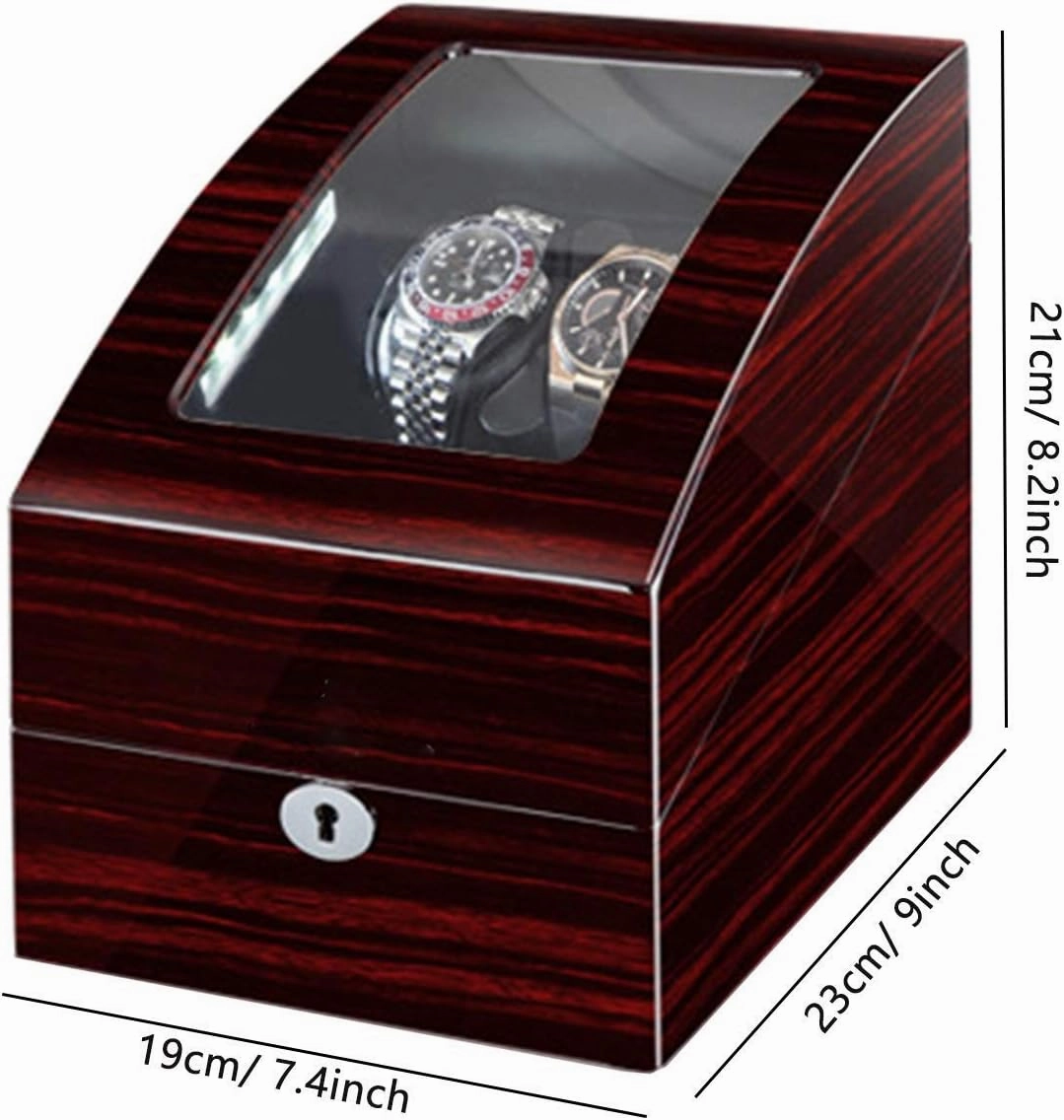 GeRRiT Automatic Watch Winders Box 2 3 Soft Flexible Watch Pillow Built-in LED Light Piano Paint Exterior Silent Motor