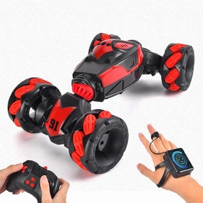 Gesture Sensing RC Stunt Car, 2.4GHZ 4WD Double Sided Transform Vehicle with Music, Remote Control Truck for Boys 8-12, Christmas Birthday Gifts for 6, 7, 8, 9, 10 Kids