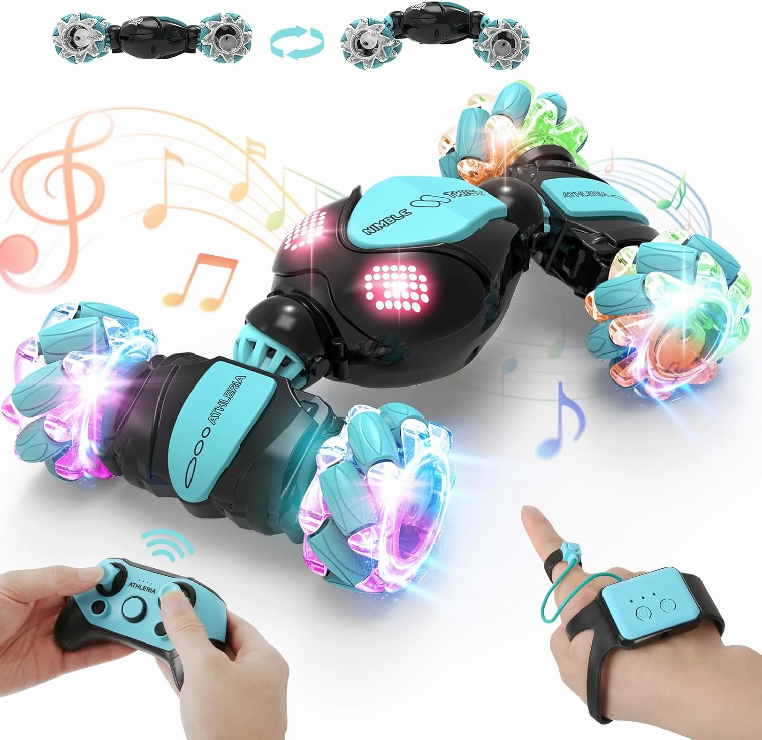 Gesture Sensing Rc Stunt Car Toys for Boy Age 8-13,Hand Remote Control Cars,Coolest Christmas Birthday Present Ideas for Boys Girls Kids Teens Age 8 9 10 11 12 13  Year,Racing Drift Car (Black)