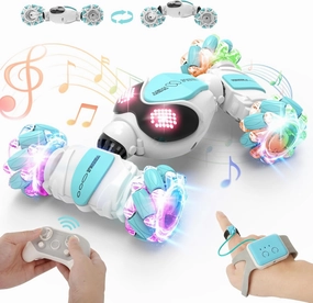 Gesture Sensing Rc Stunt Car Toys for Boy Age 8-13,Hand Remote Control Cars,Coolest Christmas Birthday Present Ideas for Boys Girls Kids Teens Age 8 9 10 11 12 13  Year,Racing Drift Car (White)