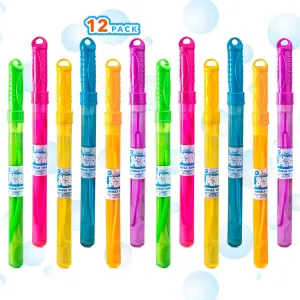 Giant Bubble Wands for Kids, 12 Pack - 14", Super Value Party Favors and Summer Toys Fun
