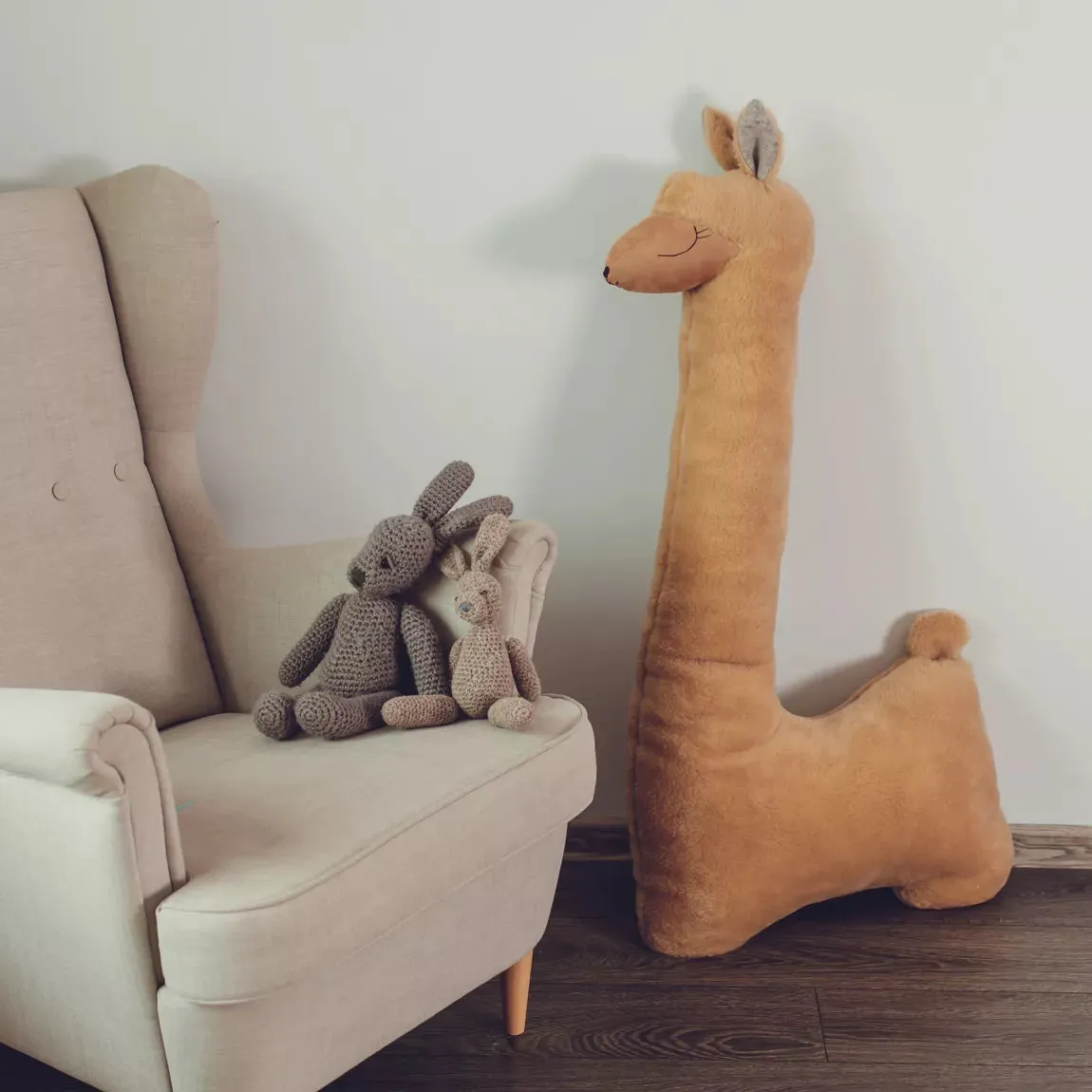Giant Plush Toy Alpaca, rust - 120 cm
