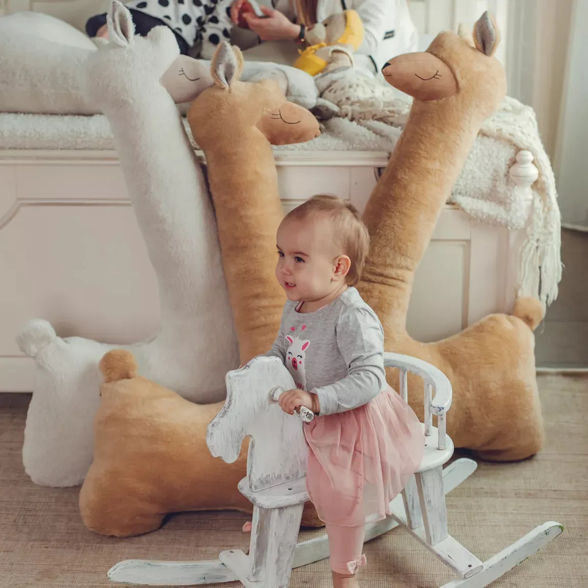 Giant Plush Toy Alpaca, rust - 120 cm