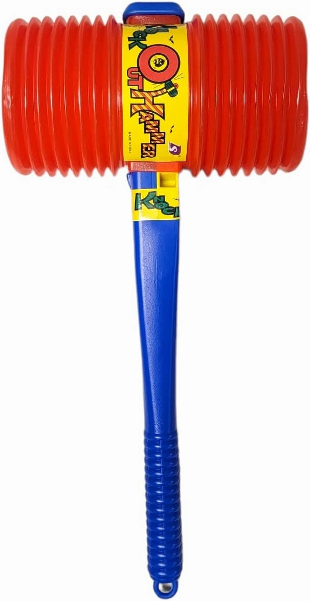Giant Squeaky Circus Carnival Clown Hammer (15") Makes a Funny Squeaky Noise! Assorted Colors. Plastic.