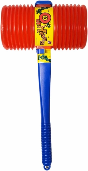 Giant Squeaky Circus Carnival Clown Hammer (15") Makes a Funny Squeaky Noise! Assorted Colors. Plastic.