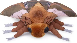 Ginkgo Moth Plush, Cute Brown Moth Toy, Soft Animal Plush Collection, Flying Animal Decor for Boys & Girls - 11in