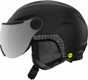 Giro Essence MIPS Ski Helmet - Snowboard Helmet for Women & Youth with Integrated Shield/Visor - Matte Black - M (55.5-59cm)