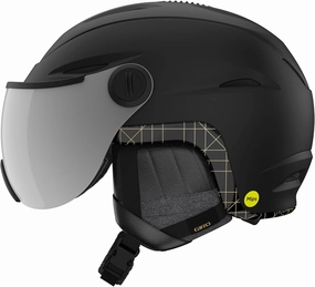 Giro Essence MIPS Ski Helmet - Snowboard Helmet for Women & Youth with Integrated Shield/Visor - Matte Black - S (52-55.5cm)
