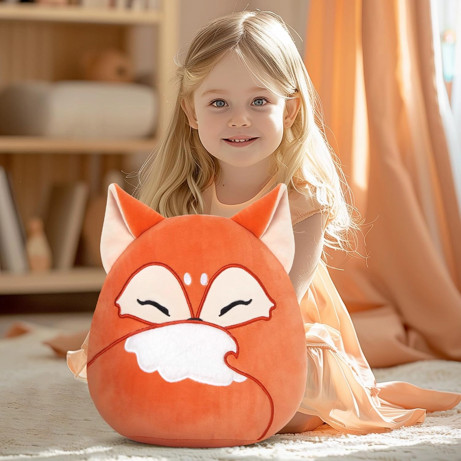 Glow Guards 12-Inch Red Fox Plush Pillow Cute Fox Stuffed Animal Soft Plush Toy Stuffed Animals Birthday Gift for Boys Girls Kids
