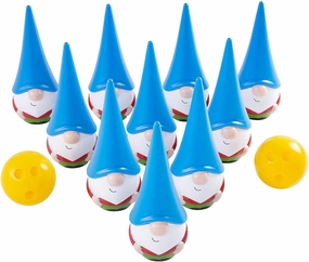 Gnome Bowling Set, Christmas, Winter and Holiday Activites, 12 Piece Set, Includes Ten Pins and Two Balls, Great for School, Church and Work Parties