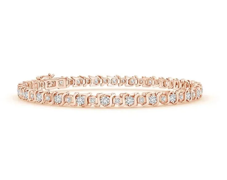 Gold Tennis Bracelet Chain - SSBL014-Serenity