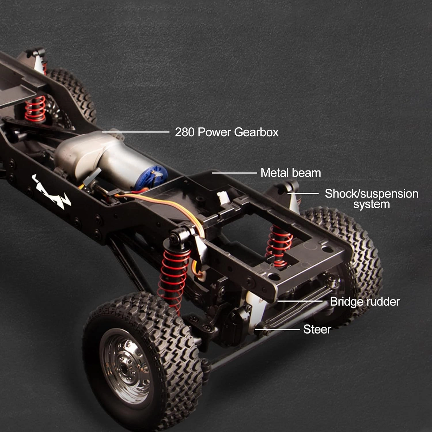GoolRC RC Rock Crawler, 1:12 Scale Remote Control Car, 2.4Ghz 4WD Off Road RC Truck, All Terrains Climbing Vehicle, RC Car Gifts for Kids and Adults, Include 2 Batteries (Blue)