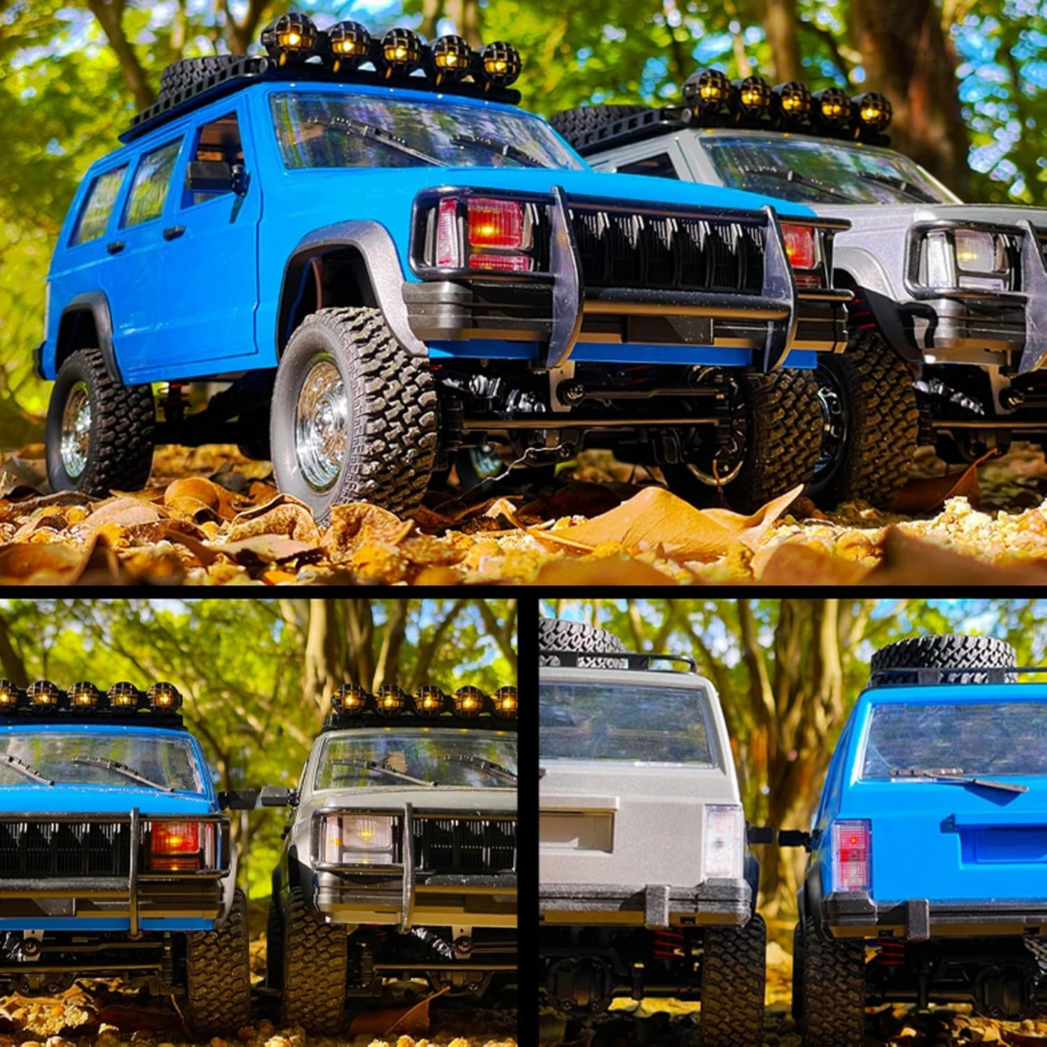 GoolRC RC Rock Crawler, 1:12 Scale Remote Control Car, 2.4Ghz 4WD Off Road RC Truck, All Terrains Climbing Vehicle, RC Car Gifts for Kids and Adults, Include 2 Batteries (Blue)