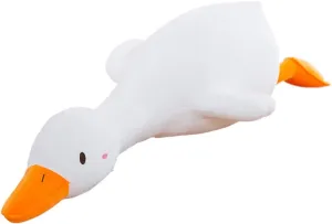 Goose Plush Toy Cute Duck Plushie Hugging Plush Pillow Duck Stuffed Animal for Kids and Friends (White Round Eyes,25.6'')