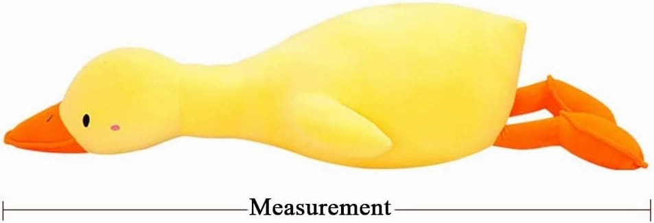 Goose Plush Toy Cute Duck Plushie Hugging Plush Pillow Duck Stuffed Animal for Kids and Friends (Yellow Round Eyes,25.6'')