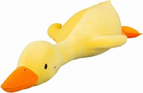 Goose Plush Toy Cute Duck Plushie Hugging Plush Pillow Duck Stuffed Animal for Kids and Friends (Yellow Round Eyes,25.6'')